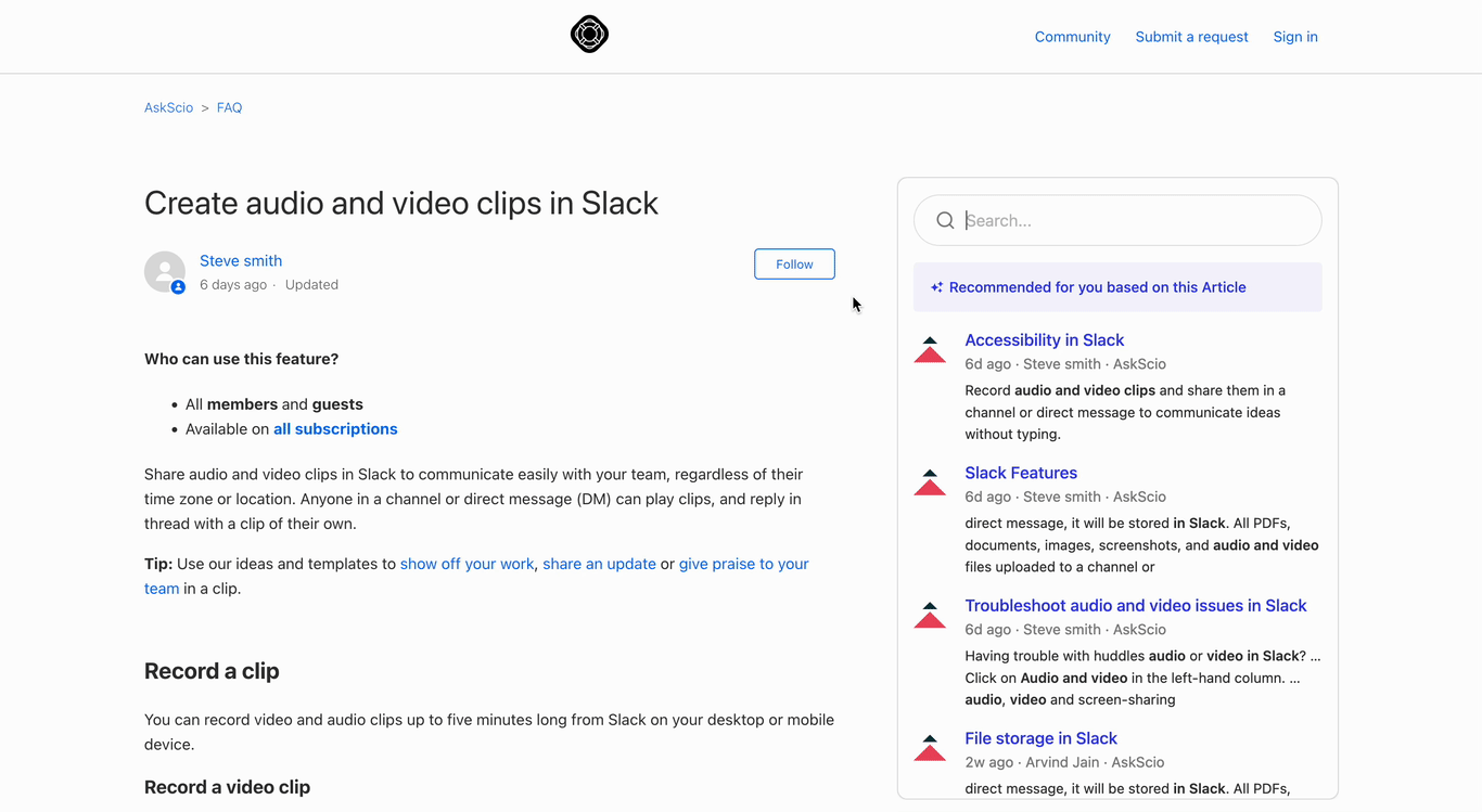 Recommendations Component Demo